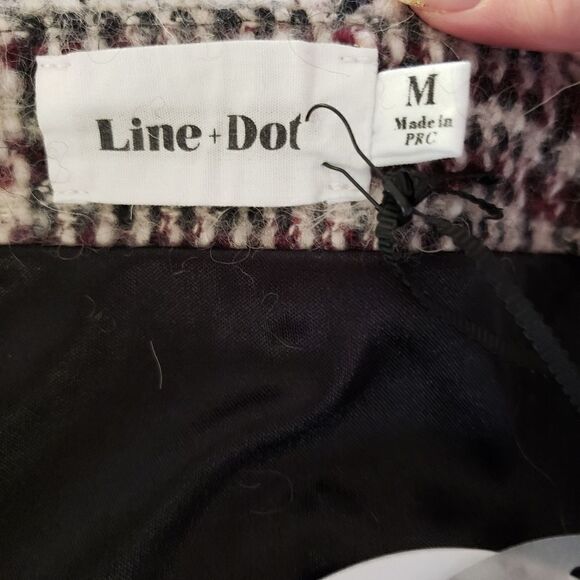 Line & Dot Wool Blend Fully Lined Mini Skirt - Picture 3 of 9